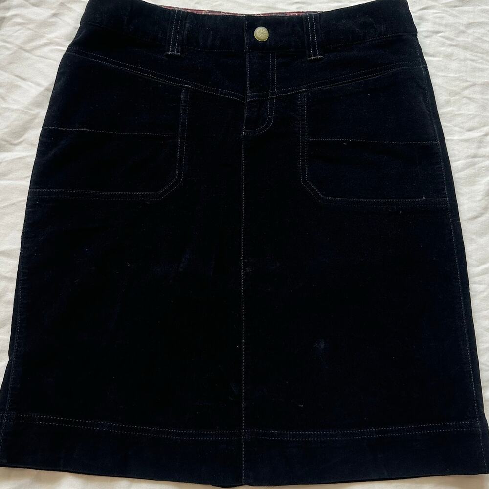 Athleta Black, Velour, Knee-Length Pencil Skirt- 6Tall